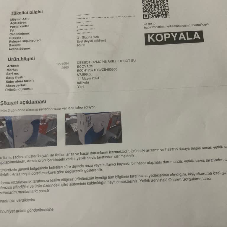Media Markt Arızalı Ürün Satıyor