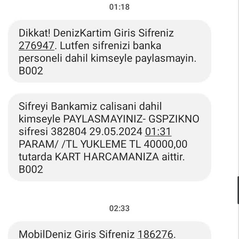 Denizbank Bilgim Dışında Kart Çekimi