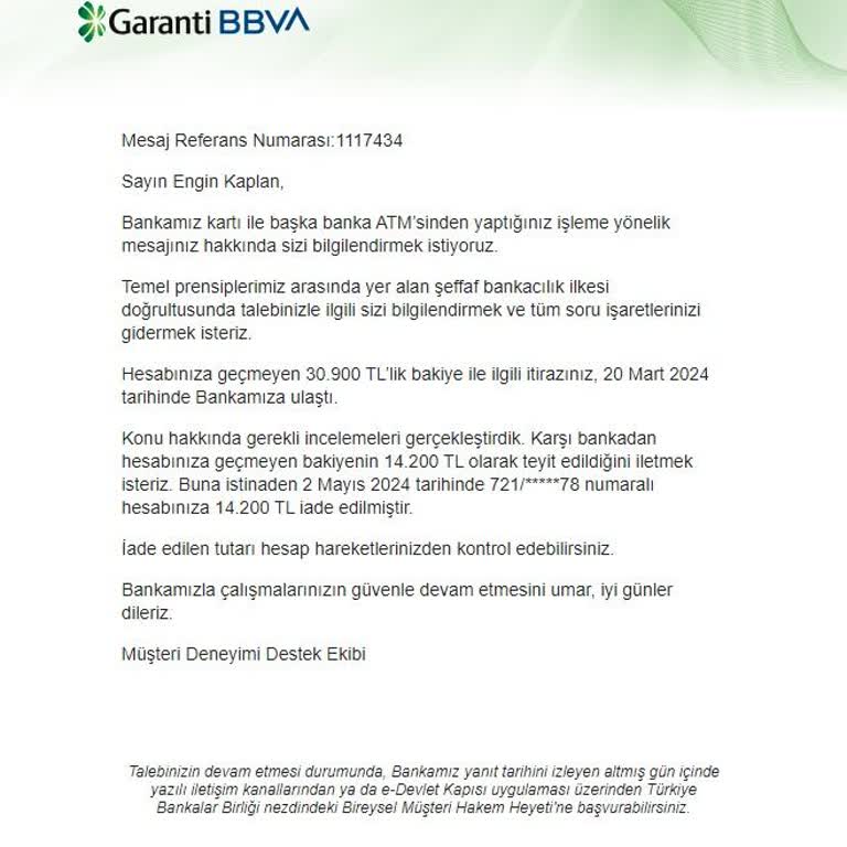 Ortak ATM Para Sıkışması Garanti Bankası İlgilenmiyor