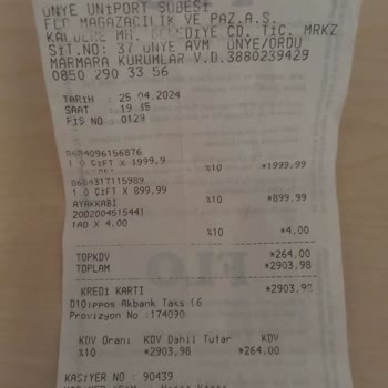 FLO Ayakkabı FLO Ünye Mağazası Beni Mağdur Etti