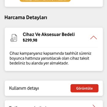 Vodafone Cihaz Ve Aksesuar Bedeli