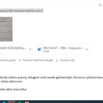 NN Hayat Emeklilik Müşteri Temsilciliği Geri Dönmeme Hizmeti