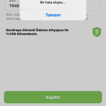 IBAN Hatası Almak Gardrops Uygulaması