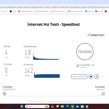 1-3 Mbps TurkNet İnternet Hızı!