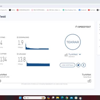 1-3 Mbps TurkNet İnternet Hızı!
