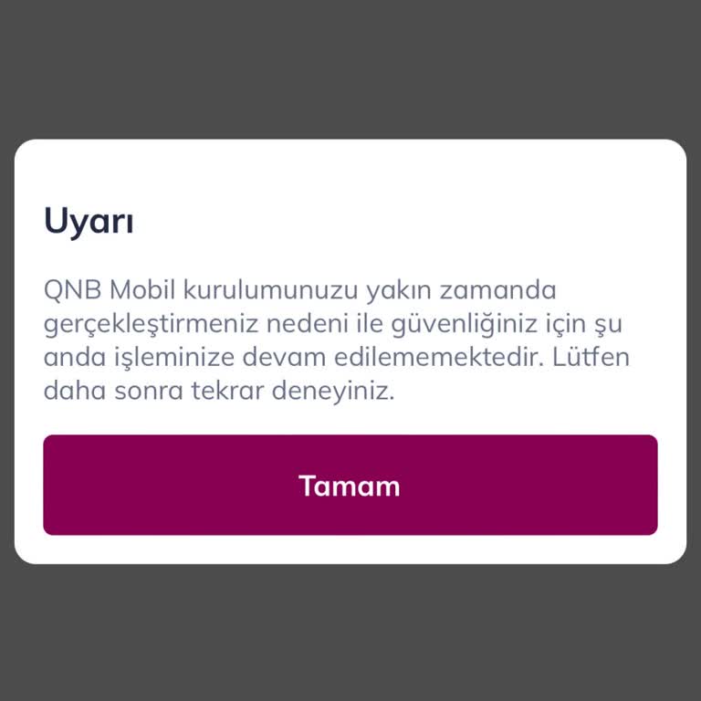QNB Mobil Karekod Sorunu