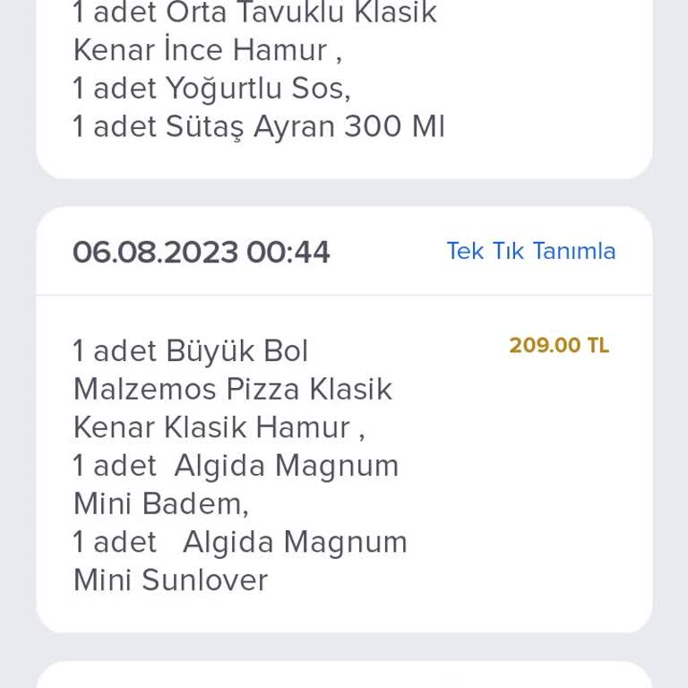 Domino's Pizza Ye Kazan Pizzam Siparişlerim Tamamlanmasına Rağmen Gözükmüyor
