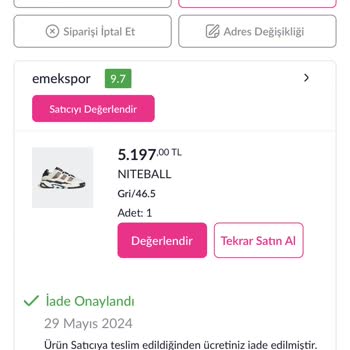 Pazarama Online İademi Yapmıyor