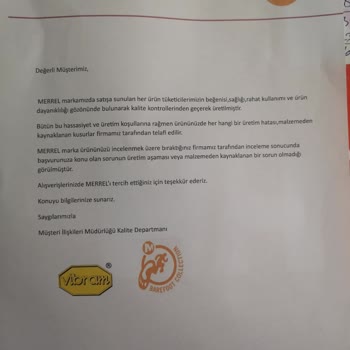 Merrell Marka Erkek Ayakkabısında Üretim Hatası.