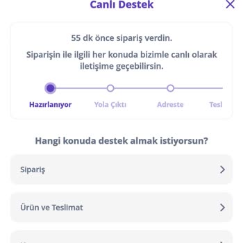 Getir Pişmanlıktır. Saatler Sonra Sipariş Geliyor