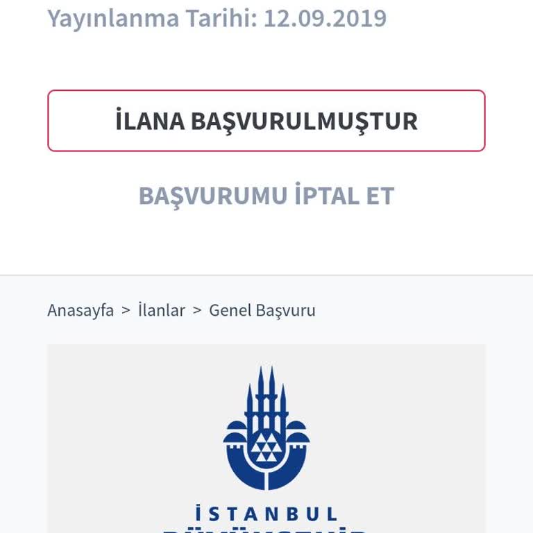 İBB - İstanbul Büyükşehir Belediyesi Başvuru Numarası Alamıyorum