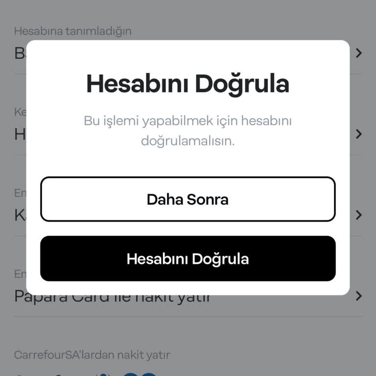 Papara İşlem Yaptırmıyor