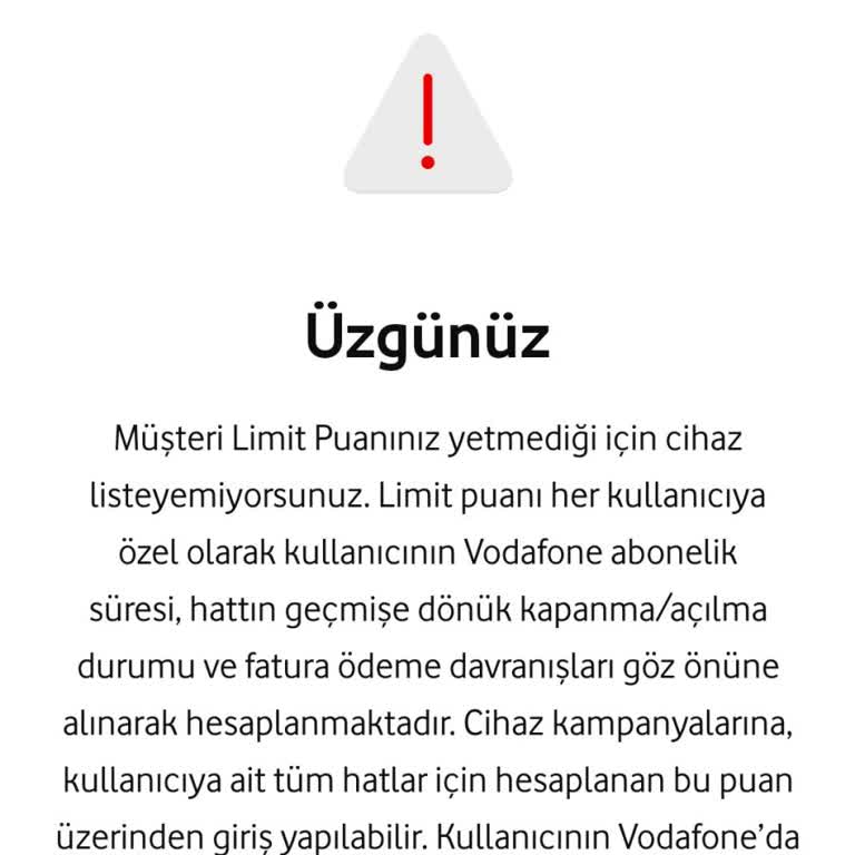 Vodafone'dan Ek Cihaz Talebine Yanıt Bekliyorum!