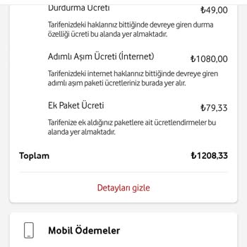 Vodafone Faturamın Yüksek Gelmesi Ve Hattımın Kapanma Riski