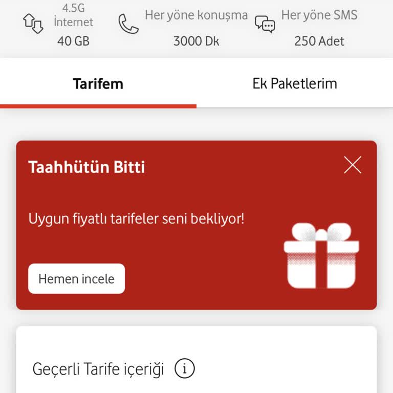 Vodafone %220 Tarife Zammı