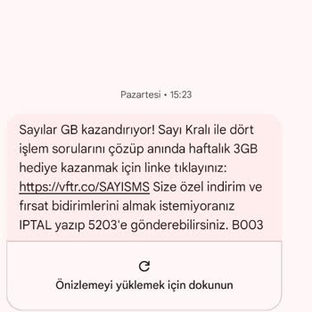 Vodafone Haksız Yere Aldığı 125 TRY Ücret İadesi Talep Ediyorum.
