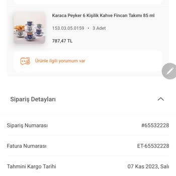 Karaca Züccaciye Karaca Kuğu 2 Kişilik Kahve Fincan Takımı Karaca Memnun Etmedi