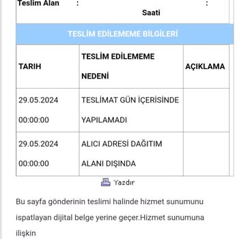 Aras Kargo Vangölü Şubesi Teslimat Sorunu