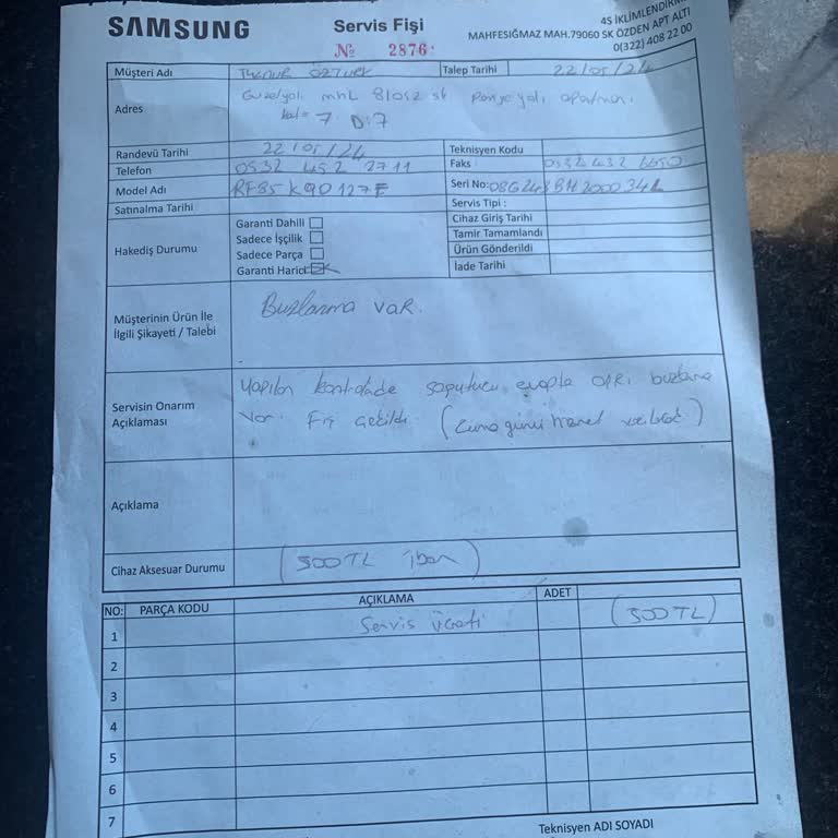 Samsung Buzdolabı Servis Sorunları