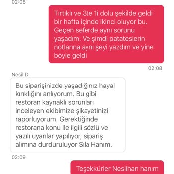 Yemeksepeti Sipariş İade Problemi