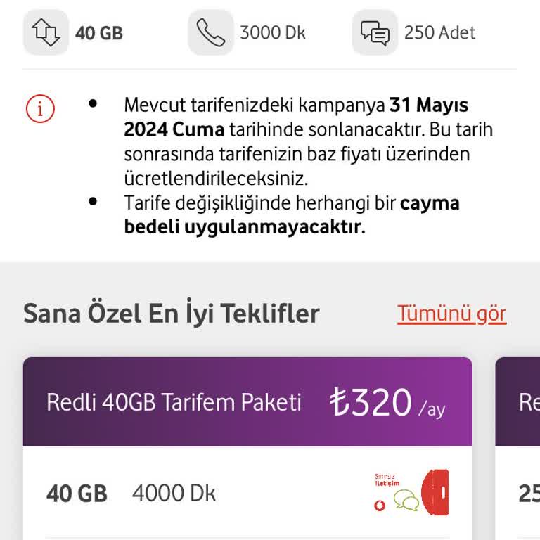 Vodafone Telefon Tarifesi Problemleri