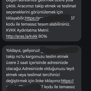 Aras Kargo Dilovası Şubesi Yalan Beyanla Ürünü Getirmiyor