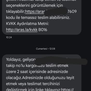 Aras Kargo Dilovası Şubesi Yalan Beyanla Ürünü Getirmiyor