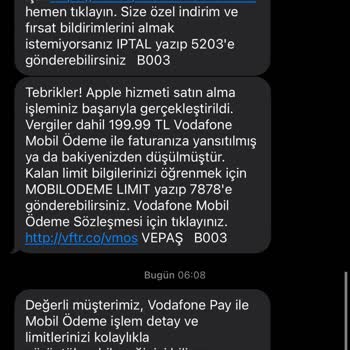 Vodafone Pay Vodafone Haksız Yere Ücret Çekiyor