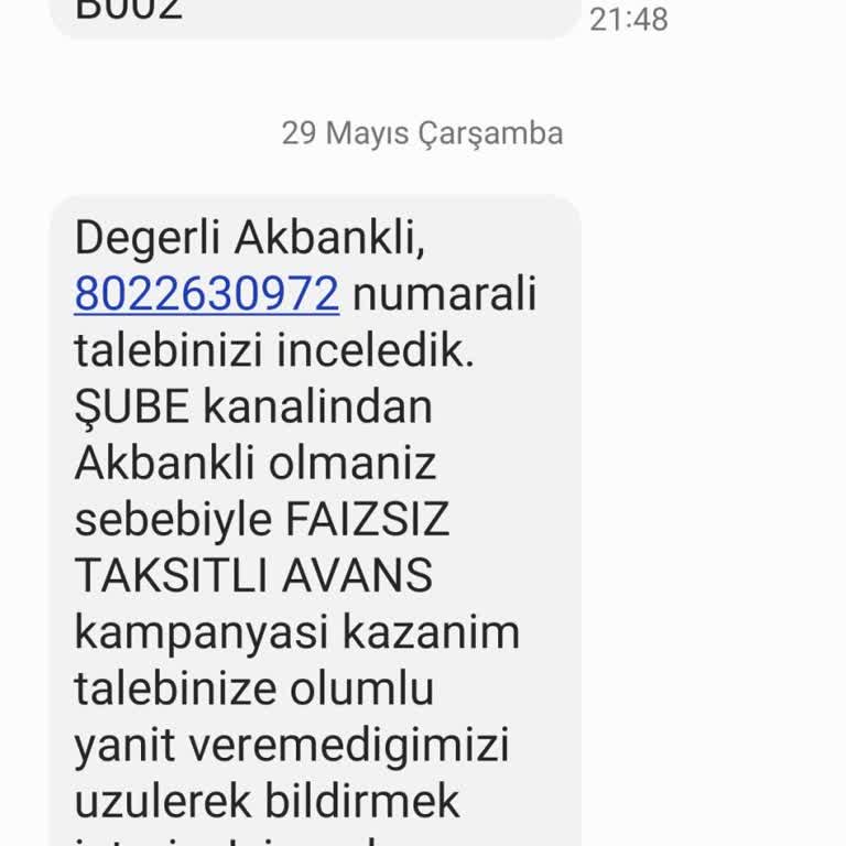 Akbank Müşterilerini Faizsiz Nakit Avans Vermiyor