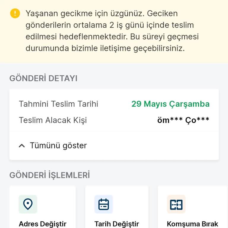 Trendyol Express Denilen Firmanın Kargo Yoğunluktan Gecikti Demesi