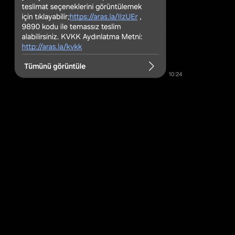 Aras Kargo Asılsız Mesaj Geldi