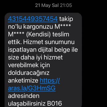 Aras Kargo Mardin Teslim Edilmeyen Ürün
