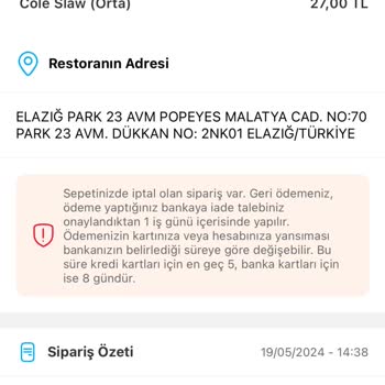 Tıkla Gelsin Para İadesi Sağlamıyor