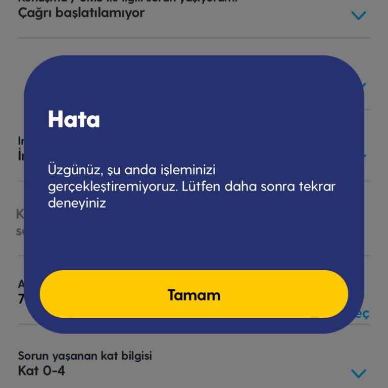 Turkcell Hat Çekmiyor Ve Uygulama Hata Veriyor