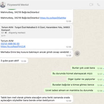 Fizyoworld Watergarden Şubesini Tadilat Bahanesi İle Kapattı