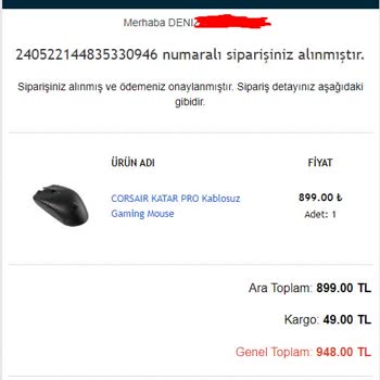 İtopya Bilgisayar İtopya Mouse Alışverişi Şikayet