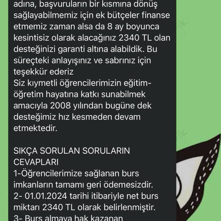 Burs Vaadiyle Dolandırıcılık Fırsat Eşitliği Burs Başvuru