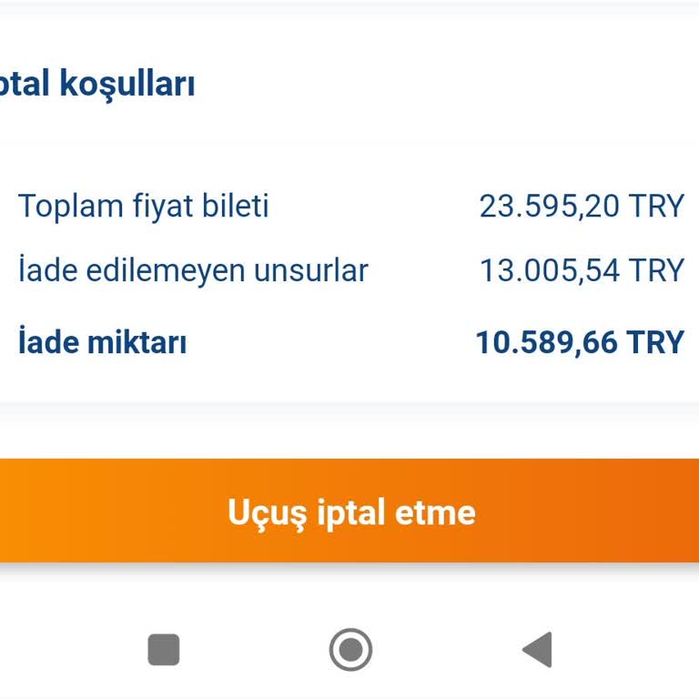 SunExpress Hava Yolları Fiyat Farkı Ve İptal