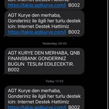 AGT Kurye (aynigunteslim.com) 1 Aydır Yapılamayan Teslim