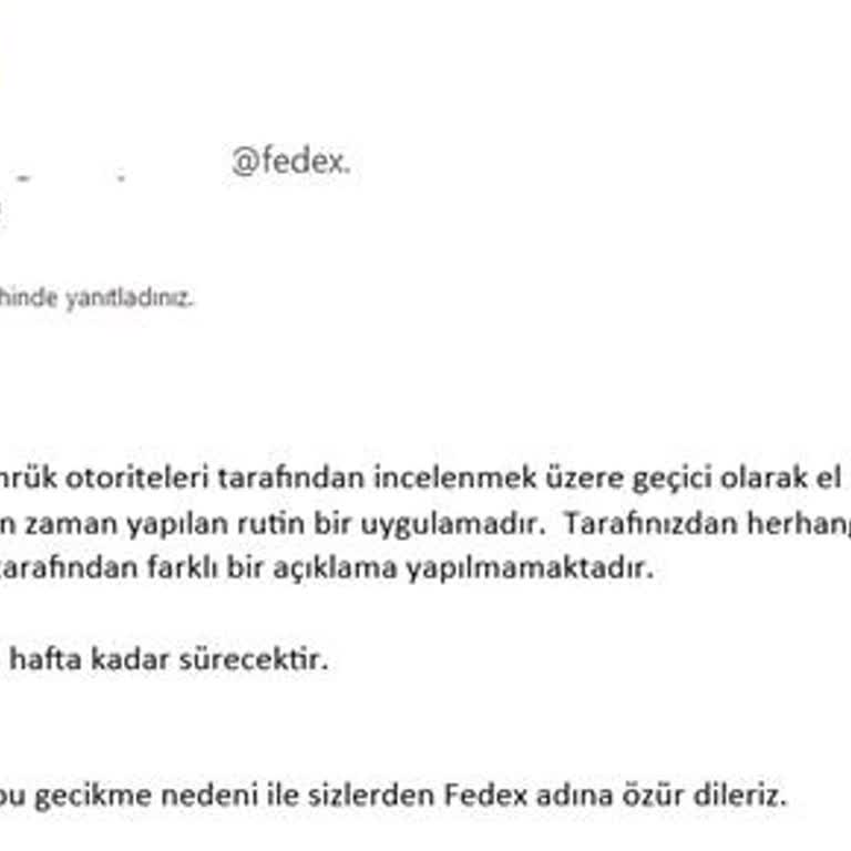 Fedex Oyaladı Ve Kargomla İlgilenmedi