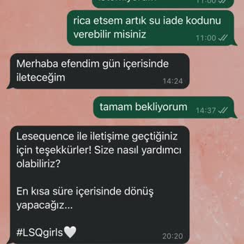 LESEQUENCE İade Yapılmıyor İlgilenilmiyor