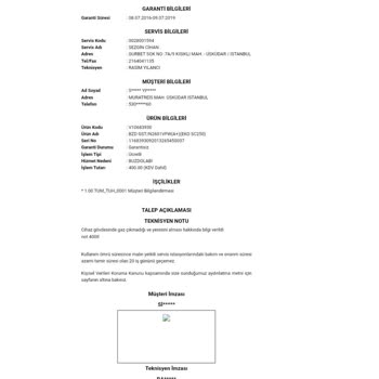 Vestel Buzdolabının Kullanılamaz Olduğu İletildi