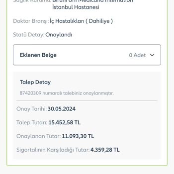 Medicana Hospitals Özel Sağlık Poliçesi İle Almadığım Hizmetin Ücretinin Tahsil Edilmesi