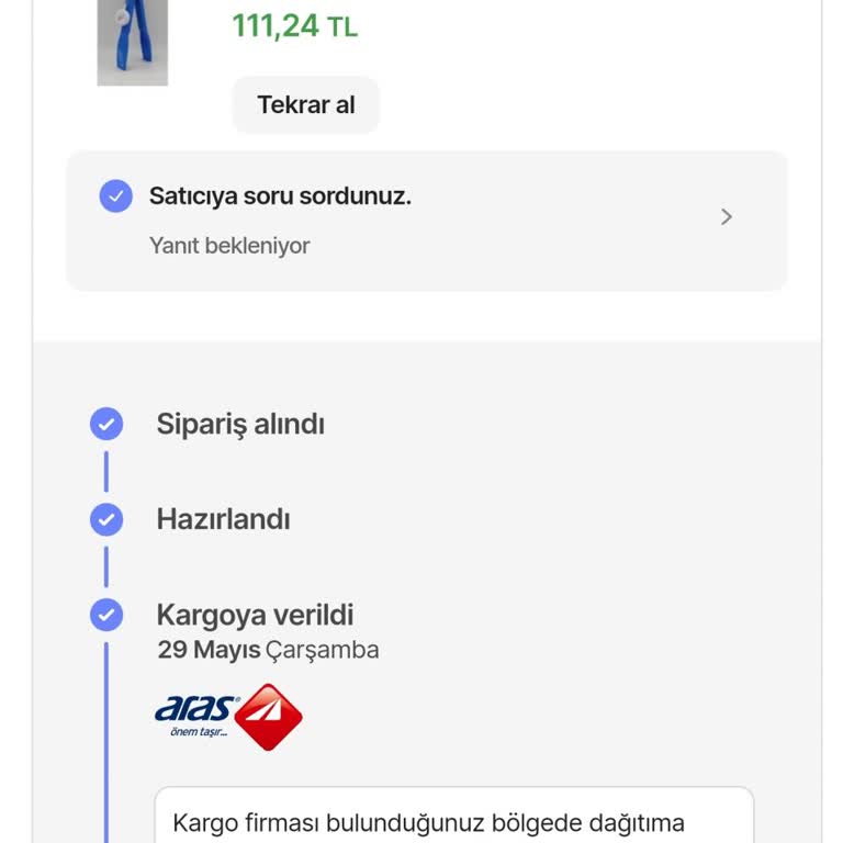 Aras Kargo/gonen Dağıtım Sorunu