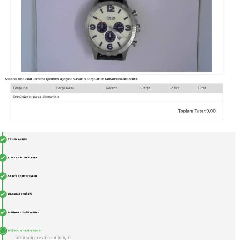 Saat & Saat Servisi Anormal Fiyat