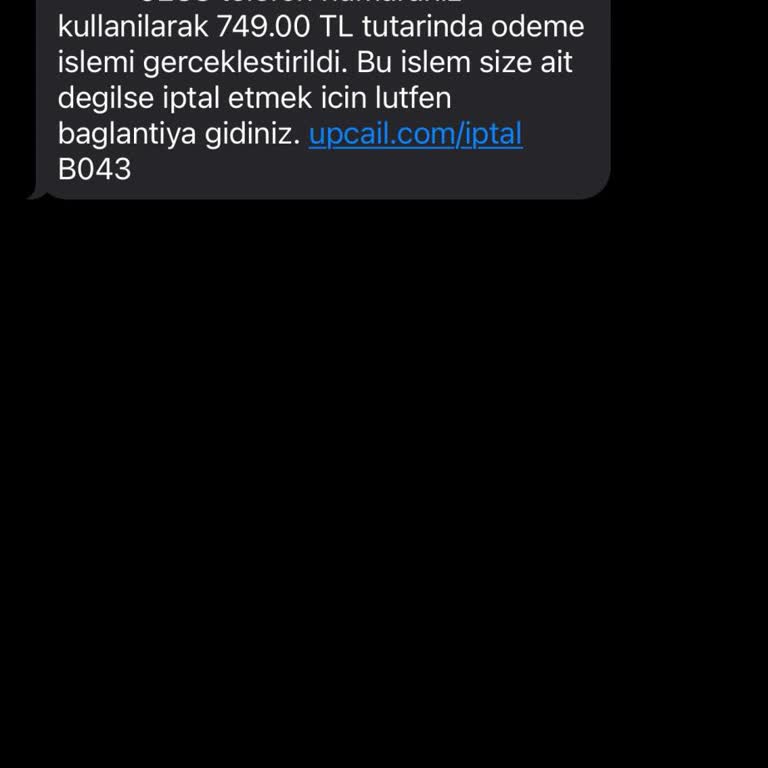 Turkcell 749,00 TL İzinsiz Mobil Ödeme Şikayet