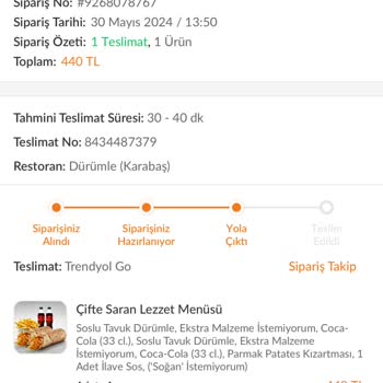 Trendyol GO & Dürümle Mağduriyet