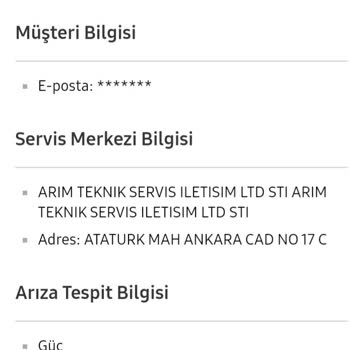 Samsung Cep Telefonu Satış Sonrası Hizmet Kalitesizliği.