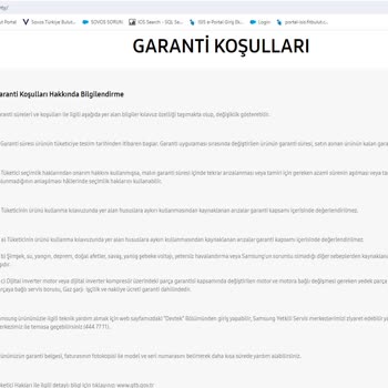 Samsung Buzdolabı + Samsung Müşteri Hizmetleri = Pişmanlık