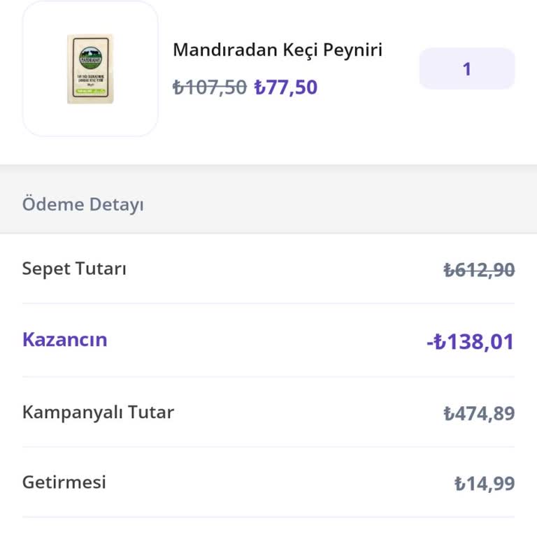 Getir Bozuk Ürün Gönderildi